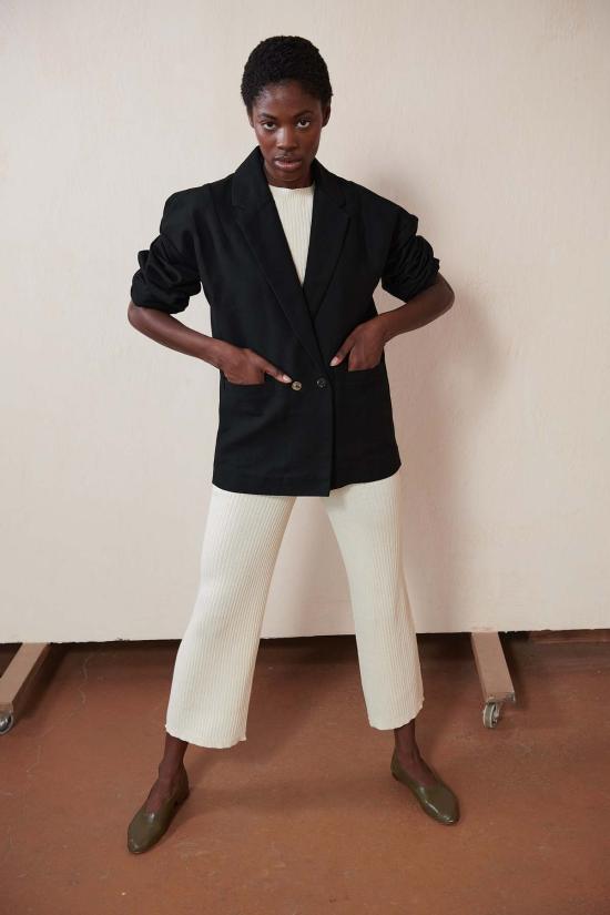  마리아 스탠리 수트 자켓 로닌 블레이저 누아르 - MARIA STANLEY