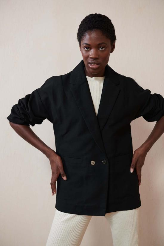  마리아 스탠리 수트 자켓 로닌 블레이저 누아르 - MARIA STANLEY