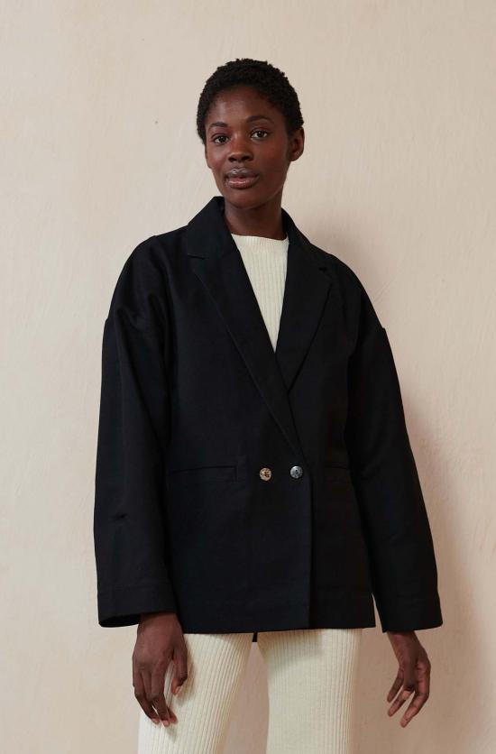  마리아 스탠리 수트 자켓 로닌 블레이저 누아르 - MARIA STANLEY