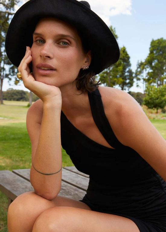  한센 앤 그레텔 숏 원피스 한센 & 그레텔 안토니아 저지 드레스 블랙 - HANSEN & GRETEL