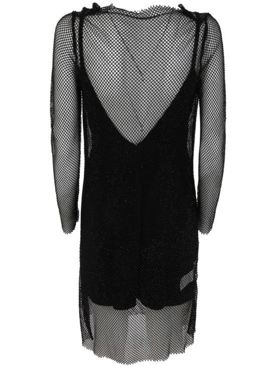  막스마라 숏 원피스 막스 마라 베조 미니 드레스 (스트라스 장식, 블랙) - MAX MARA