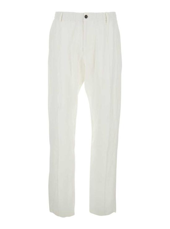  엠포리오 아르마니 수트 팬츠 Lino Elastico Dietro  화이트 색상의 Emporio Armani Pantalone
