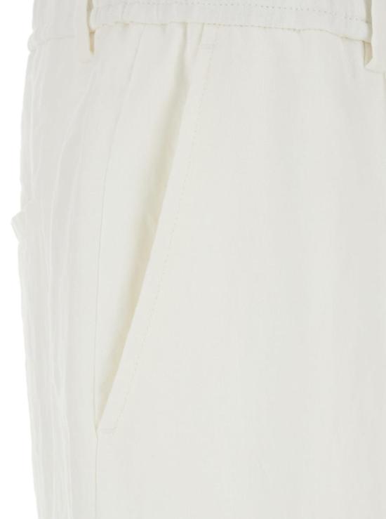  엠포리오 아르마니 수트 팬츠 Lino Elastico Dietro  화이트 색상의 Emporio Armani Pantalone - EMPORIO ARMANI