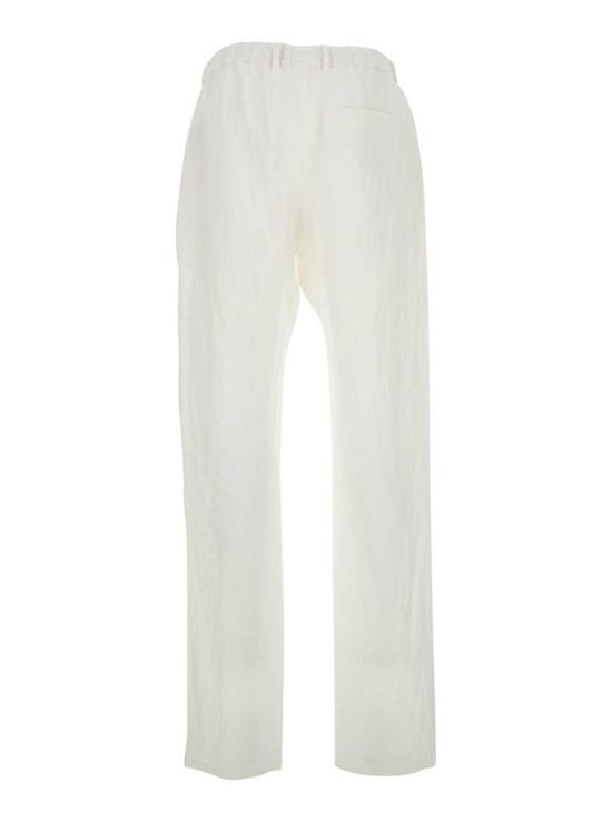  엠포리오 아르마니 수트 팬츠 Lino Elastico Dietro  화이트 색상의 Emporio Armani Pantalone - EMPORIO ARMANI