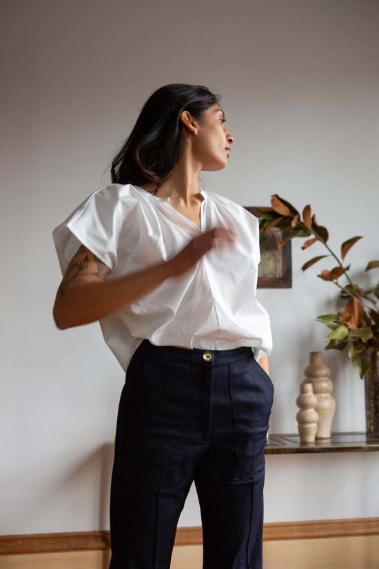  에리카 타노브 데님 팬츠 다비  다크 인디고 - ERICA TANOV