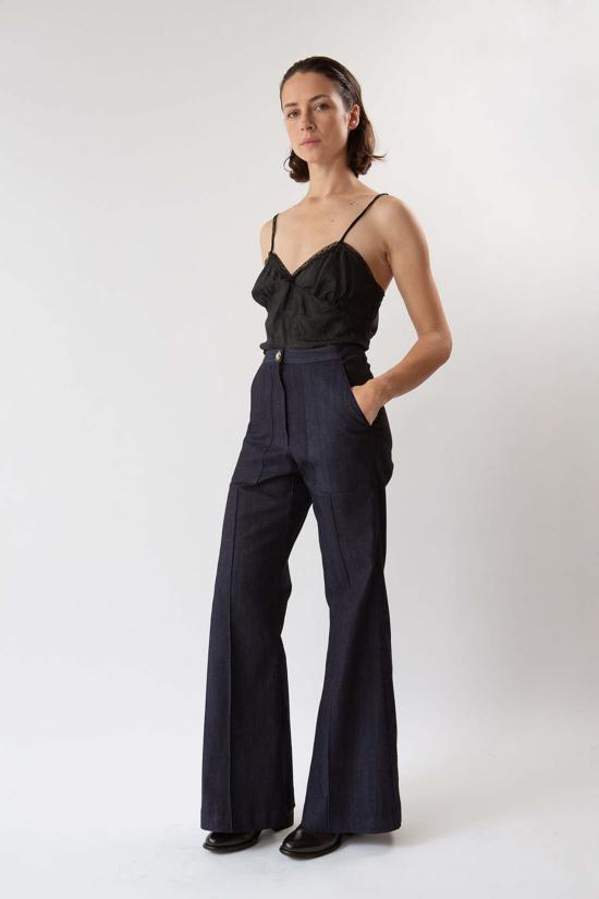  에리카 타노브 데님 팬츠 다비  다크 인디고 - ERICA TANOV