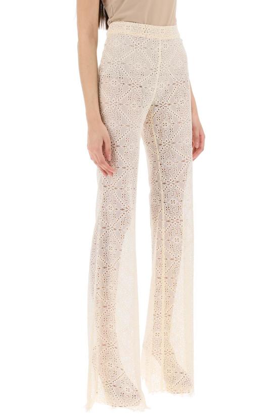  디스퀘어드2 스트레이트 팬츠 Dsquared2 슈퍼 플레어 레이스 팬츠 화이트 - DSQUARED2