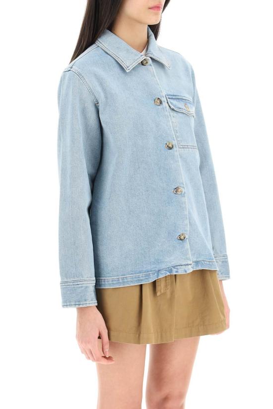  아페쎄 셔츠 A.P.C. 재니스 셔츠 Ial 워시드 인디고 - A.P.C.