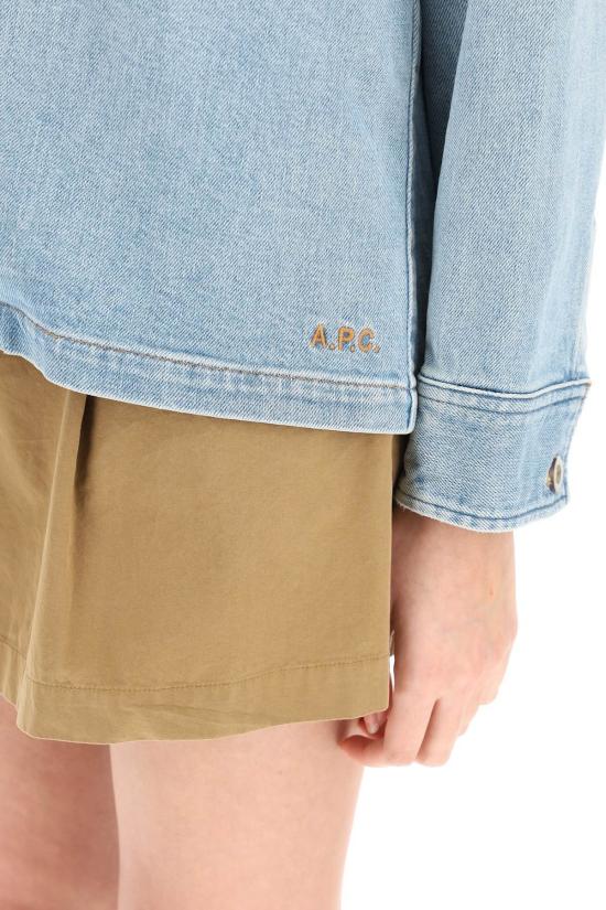  아페쎄 셔츠 A.P.C. 재니스 셔츠 Ial 워시드 인디고 - A.P.C.