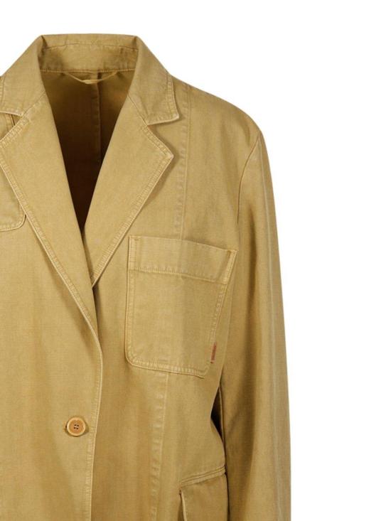  막스마라 자켓 막스 마라 싱글 브레스트 긴팔 재킷 (노란색) - MAX MARA