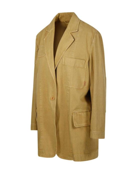  막스마라 자켓 막스 마라 싱글 브레스트 긴팔 재킷 (노란색) - MAX MARA