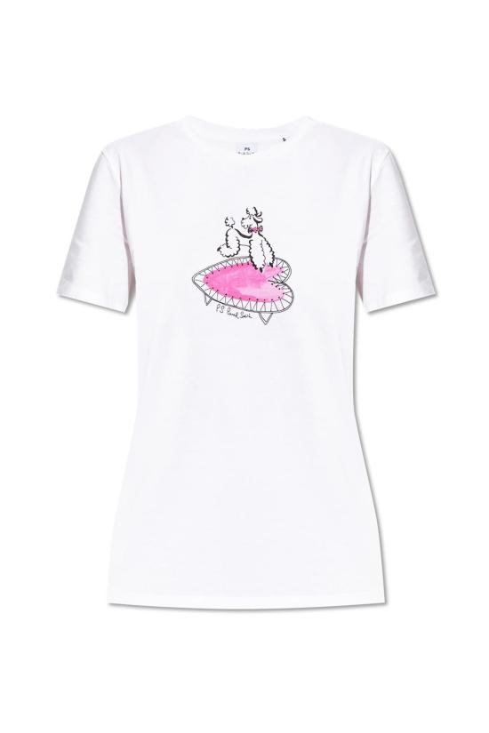  폴 스미스 반팔 티셔츠 PS  프린트 티셔츠 화이트