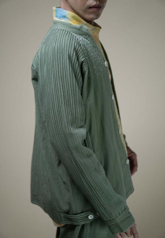  이키비 자켓 메도우즈 유니섹스 래글런 소매 재킷 (녹색) - IKKIVI