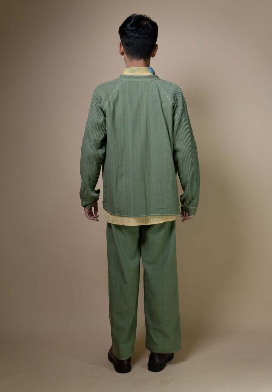  이키비 자켓 메도우즈 유니섹스 래글런 소매 재킷 (녹색) - IKKIVI