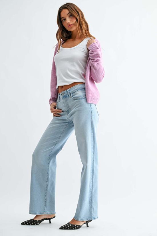  저스트 블랙 데님 데님 팬츠 루즈 스트레이트 진 미디엄 데님 - JUST BLACK DENIM