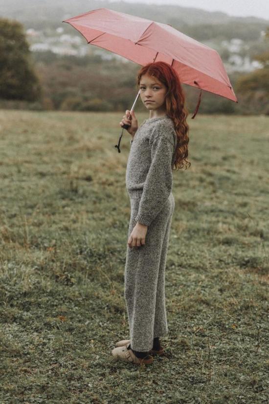  [키즈] 더뉴소사이어티 오버롤 키즈 뉴 소사이어티 마이아 니트 점프수트 그레이 멜란지 - THE NEW SOCIETY