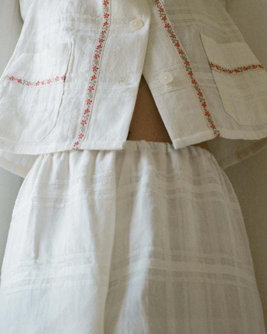  올리비아 라티노비치 스트레이트 팬츠 러브 팬츠 화이트 - OLIVIA LATINOVICH