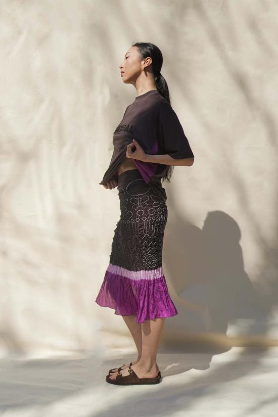  Abacaxi 비치용품 아바카시 반디니 사롱 브라운 - ABACAXI