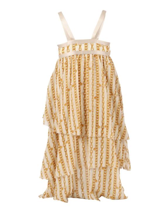  [키즈] 베르사체 원피스 아동용 노란색 드레스 - VERSACE