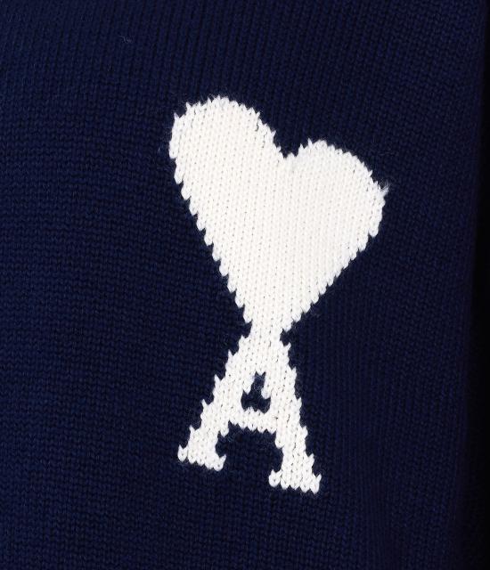 26SS 아미 알렉산드르 마티우시 스웨터 UKC381 KN0156A116 Blue - AMI ALEXANDRE MATIUSSI