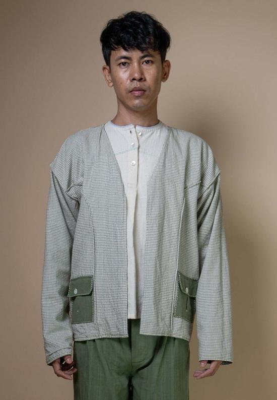  이키비 자켓 메도우즈 남녀공용 양면 재킷 (녹색) - IKKIVI