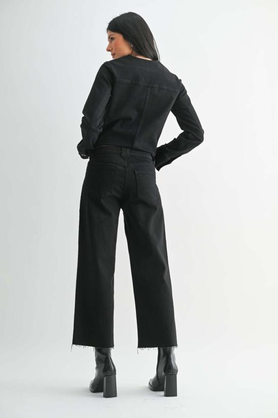  저스트 블랙 데님 데님 팬츠 쁘띠 팔라초 라이트 데님 - JUST BLACK DENIM