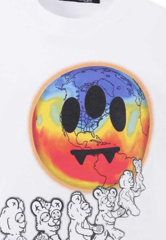  [키즈] 바로우 트레이닝 상의 어린이용  스마일리 티셔츠 (흰색) - BARROW