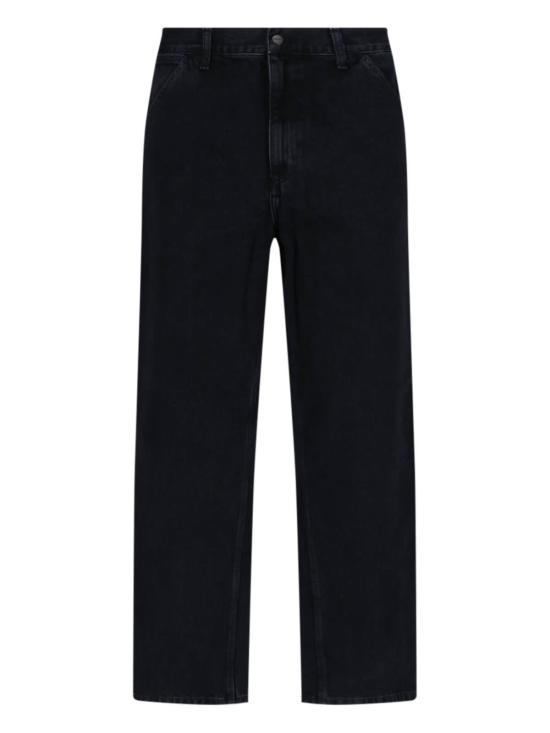  칼하트 데님 팬츠 카하트 윕 싱글 니 루즈 진 블랙 스톤 워시드