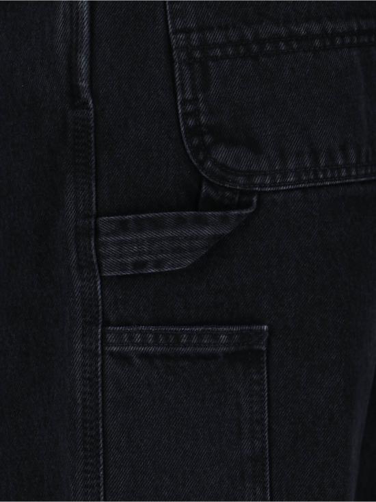  칼하트 데님 팬츠 카하트 윕 싱글 니 루즈 진 블랙 스톤 워시드 - CARHARTT