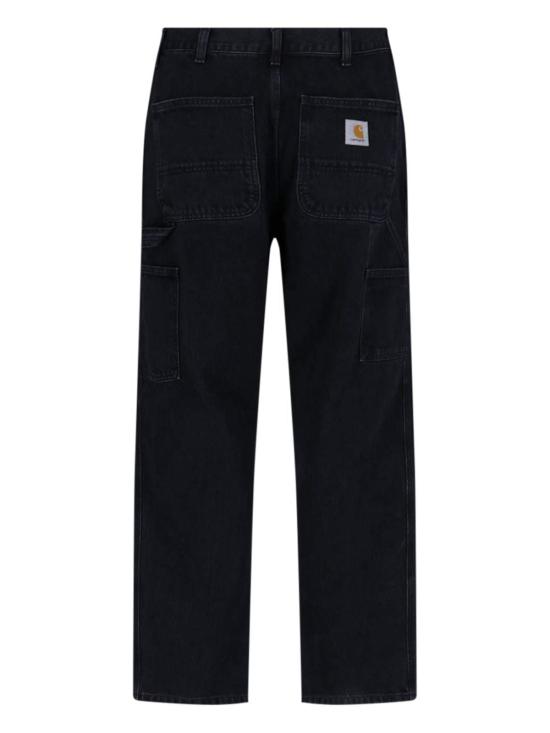  칼하트 데님 팬츠 카하트 윕 싱글 니 루즈 진 블랙 스톤 워시드 - CARHARTT