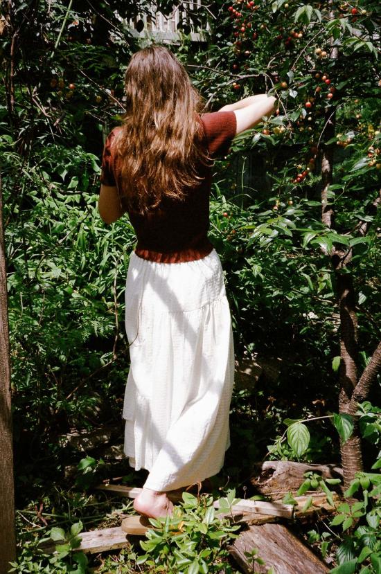  마리아 스탠리 롱 스커트 루이 스커트 솔트 깅엄 - MARIA STANLEY