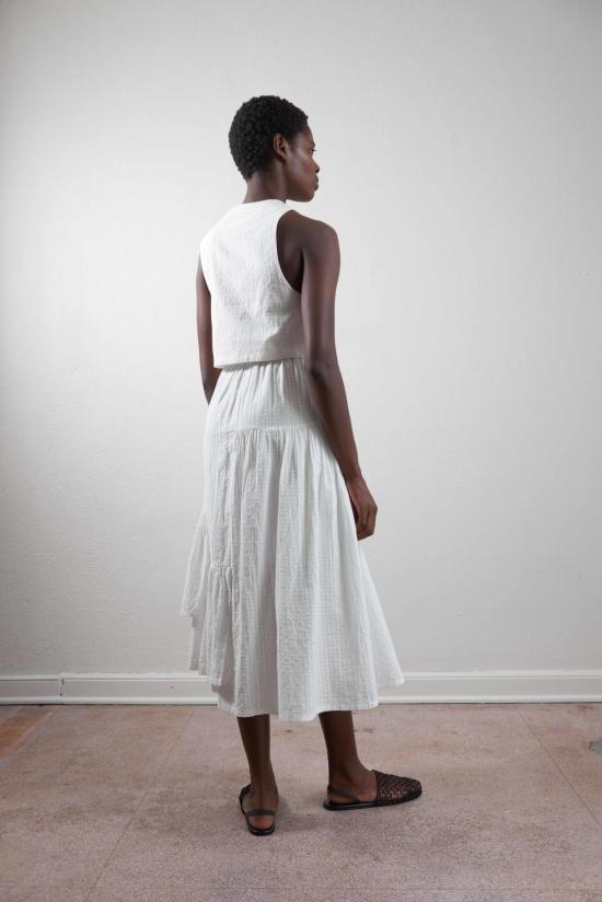  마리아 스탠리 롱 스커트 루이 스커트 솔트 깅엄 - MARIA STANLEY