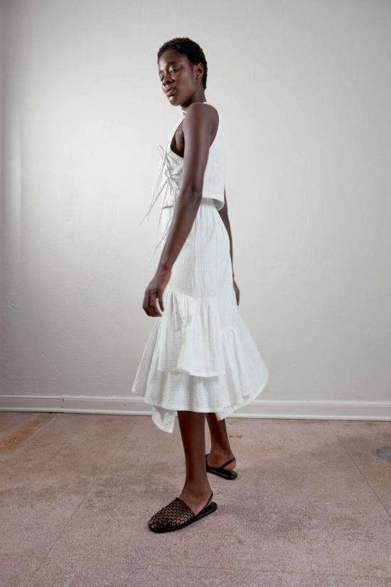  마리아 스탠리 롱 스커트 루이 스커트 솔트 깅엄 - MARIA STANLEY