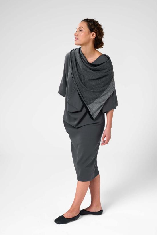  ARRA 머플러/스카프 아라 쿼드라 스퀘어 엑스트라파인 메리노 스카프 블랙/차콜/라이트 그레이 - OTHER BRANDS