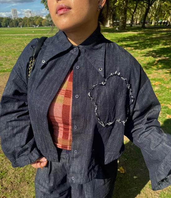  메리 로 자켓 데님 플라워 파워 세트 - MARY LO