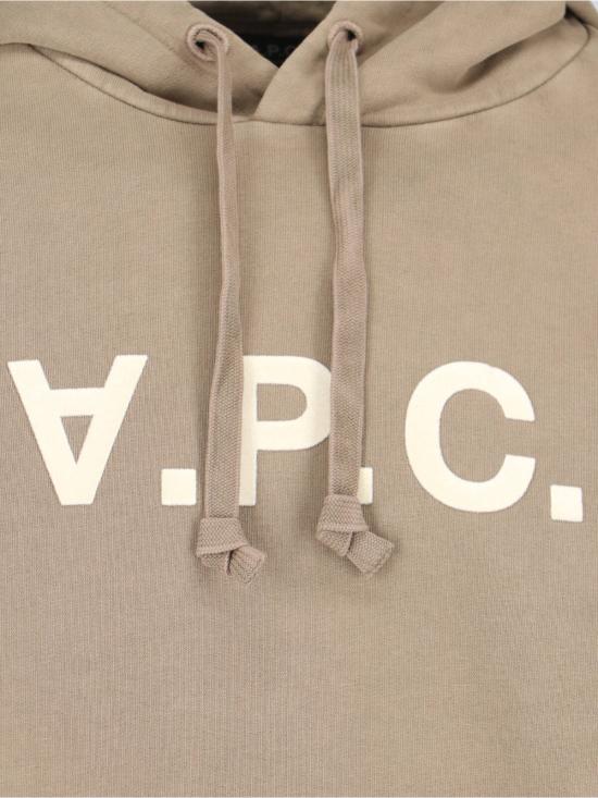  아페쎄 긴팔 티셔츠 A.P.C. 유기농 면 풀오버 후드티 브라운 - A.P.C.