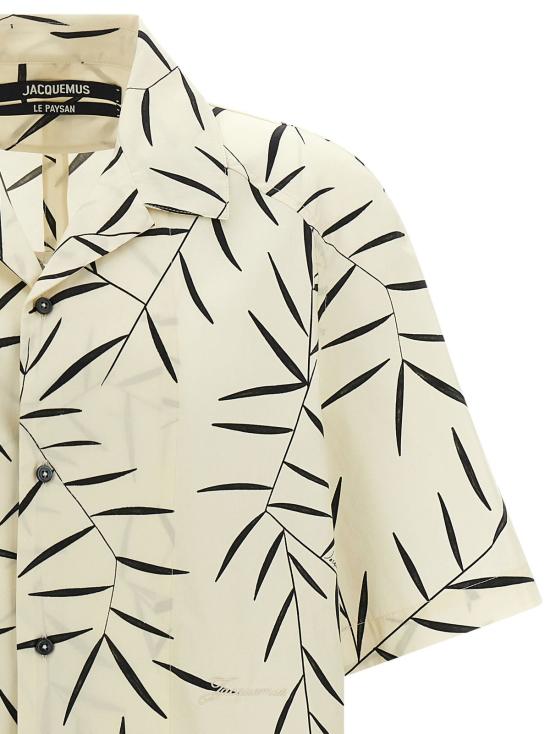  자크뮈스 탑 라 셰미즈 폰치오 셔츠 화이트/블랙 - JACQUEMUS