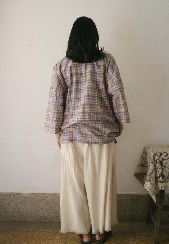  이키비 스트레이트 팬츠 이파트 와이드 팬츠 오프 화이트 - IKKIVI