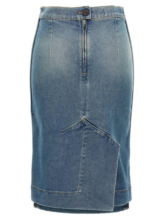  비비안웨스트우드 데님 스커트 비비안 웨스트우드 로고 자수 - VIVIENNE WESTWOOD