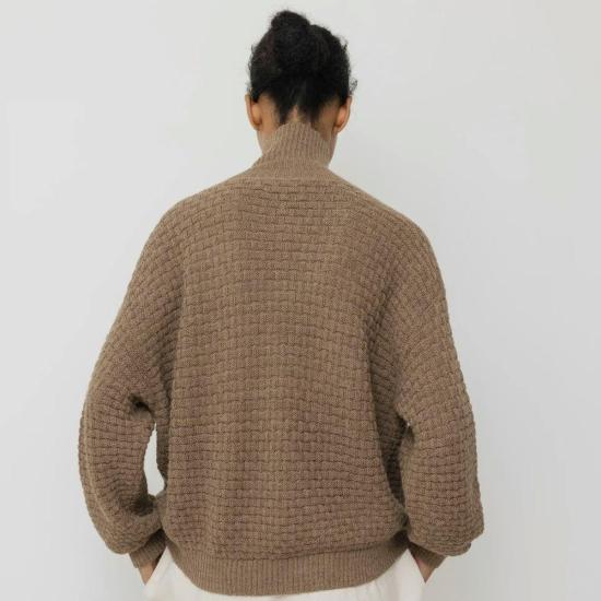  울 하이드 가디건 격자무늬 카디건 - WOL HIDE