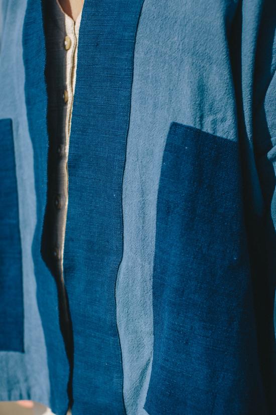  해피 프렌치 갱 코트 인디고 라이트 웨이브 - HAPPY FRENCH GANG