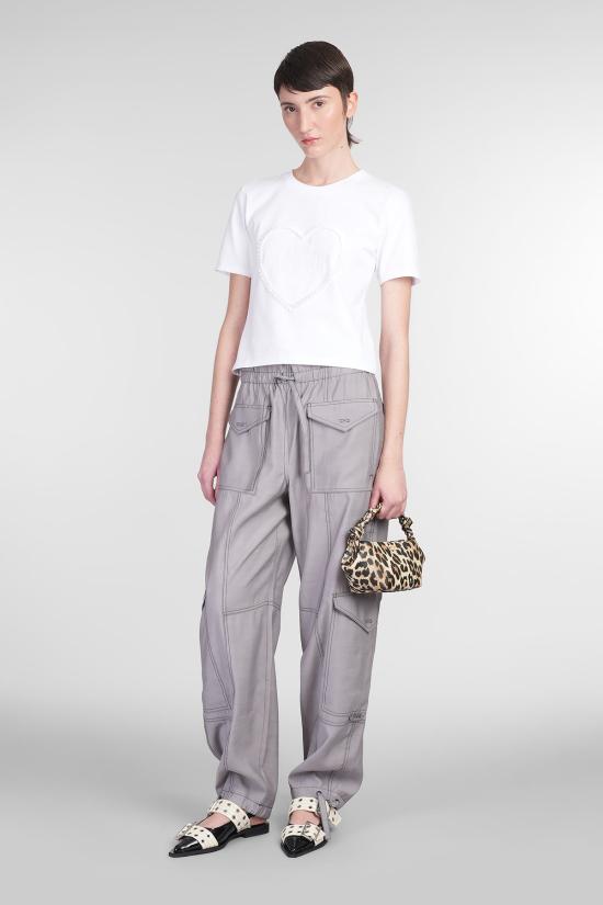  가니 반팔 티셔츠 티셔츠 화이트 - GANNI