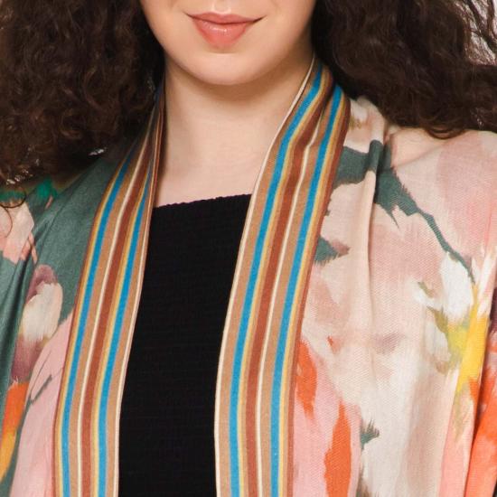  Vismaya 가디건 비스마야 눈에 띄는 꽃무늬 기모노 세이지 그린 - OTHER BRANDS