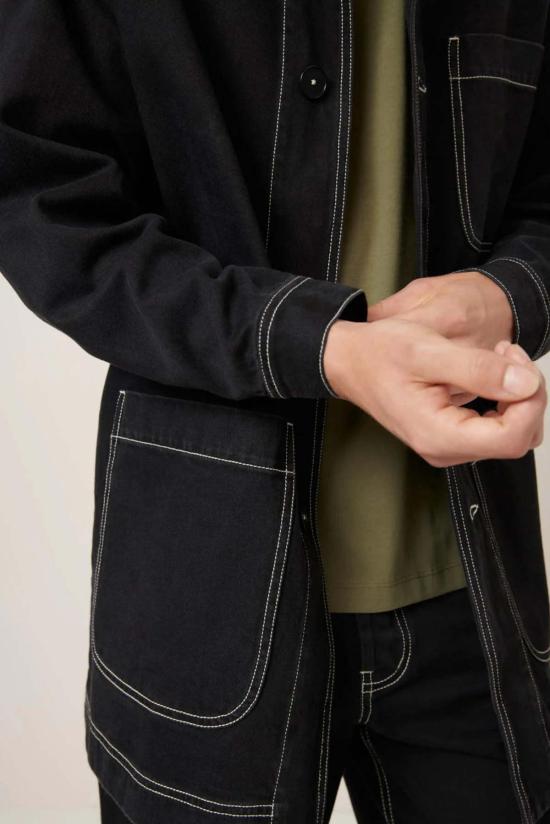  코우토우 자켓 알피 재킷 블랙 데님 - KOWTOW