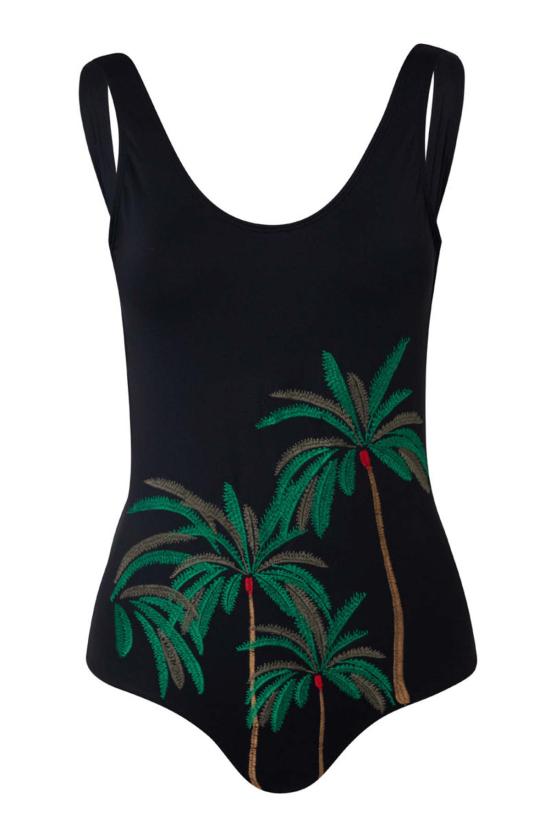  VerdeLimon 원피스 수영복 Verdelimon Trinidad 원피스 Black Palmeras Bordado - OTHER BRANDS