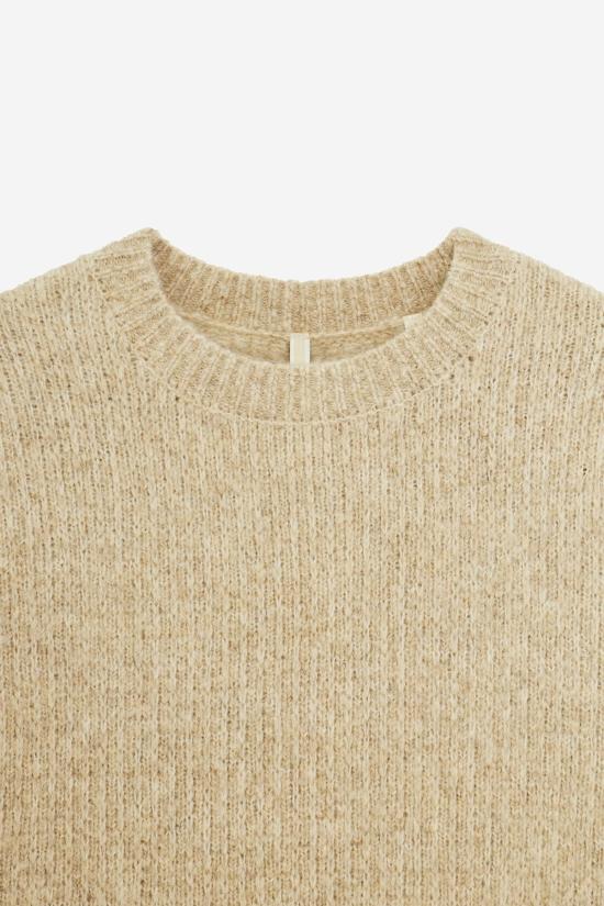  선플라워 스웨터 해바라기 야크 니트  베이지 - SUNFLOWER