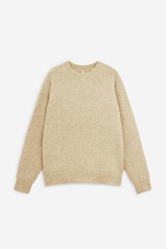  선플라워 스웨터 해바라기 야크 니트  베이지