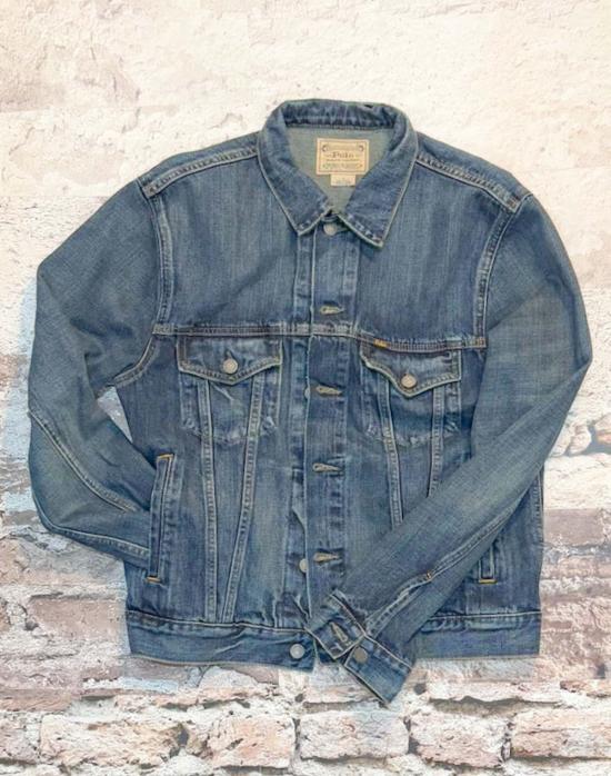  폴로 랄프로렌 데님 자켓 폴로 페이디드 아이콘 트러커 재킷 블루