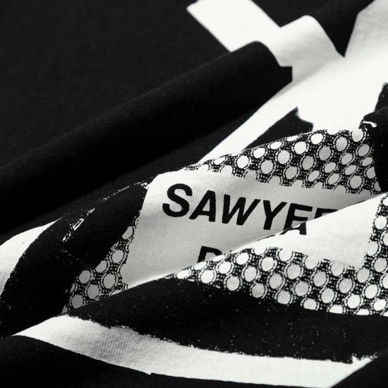  Tacoma Fuji Records 반팔 티셔츠 Tacoma Fuji, Tomoo Gokita가 디자인한 Sawyer's Pizza Tee를 기록합니다. - TACOMA FUJI RECORDS