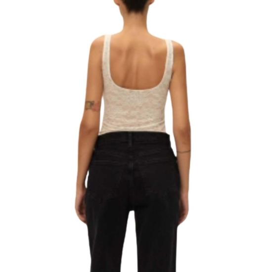  elodie 바디수트 티셔츠 엘로디 말로 레이스 보디수트 화이트 - OTHER BRANDS